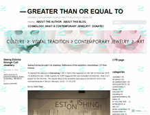 Tablet Screenshot of greater-than-or-equal-to.com